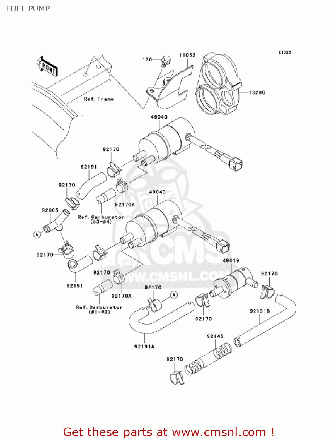 FUEL PUMP ZX1200C2 ZZR1200 2003 USA CALIFORNIA CANADA