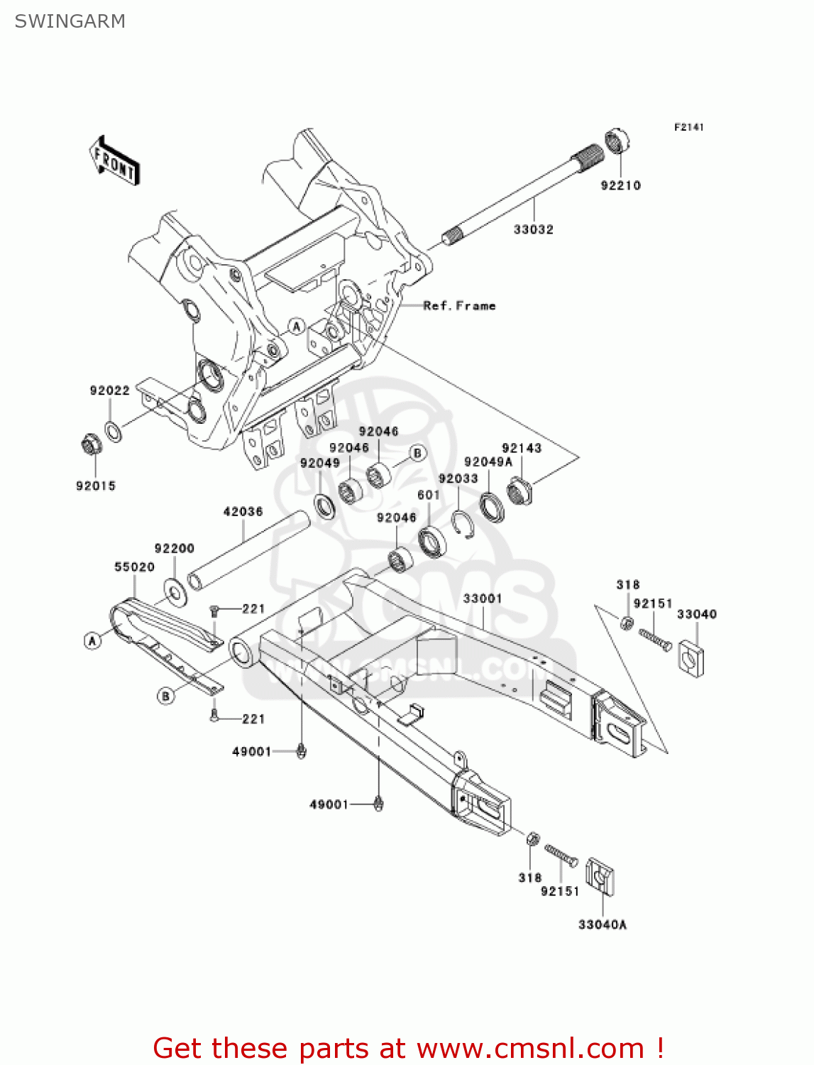 SWINGARM ZX1200C2 ZZR1200 2003 USA CALIFORNIA CANADA