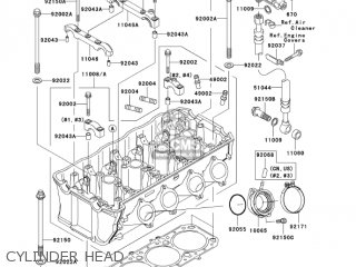 CYLINDER HEAD - ZX1200C2 ZZR1200 2003 USA CALIFORNIA CANADA