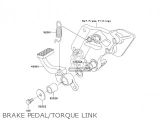 BRAKE PEDAL/TORQUE LINK - ZX1200C2 ZZR1200 2003 USA CALIFORNIA CANADA