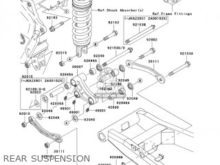 REAR SUSPENSION - ZX1200C2 ZZR1200 2003 USA CALIFORNIA CANADA