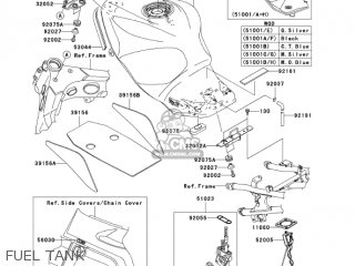 FUEL TANK - ZX1200C2 ZZR1200 2003 USA CALIFORNIA CANADA