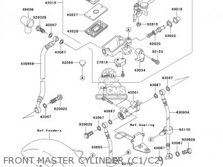 FRONT MASTER CYLINDER (C1/C2) - ZX1200C2 ZZR1200 2003 USA CALIFORNIA CANADA