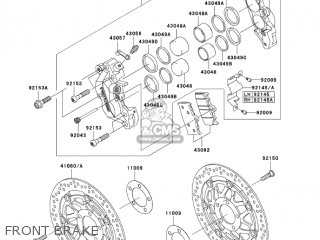 FRONT BRAKE - ZX1200C2 ZZR1200 2003 USA CALIFORNIA CANADA