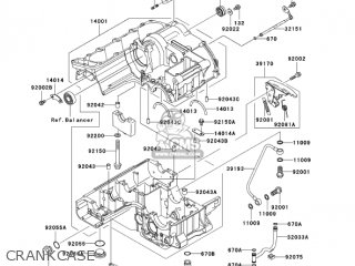 CRANKCASE - ZX1200C2 ZZR1200 2003 USA CALIFORNIA CANADA