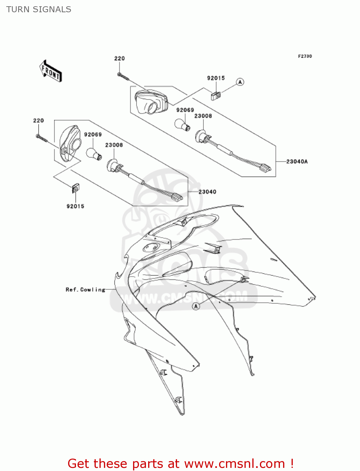 TURN SIGNALS ZX1200C3 ZZR1200 2004 USA CALIFORNIA CANADA