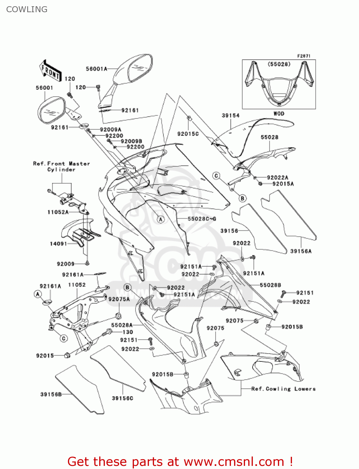 COWLING ZX1200C3 ZZR1200 2004 USA CALIFORNIA CANADA