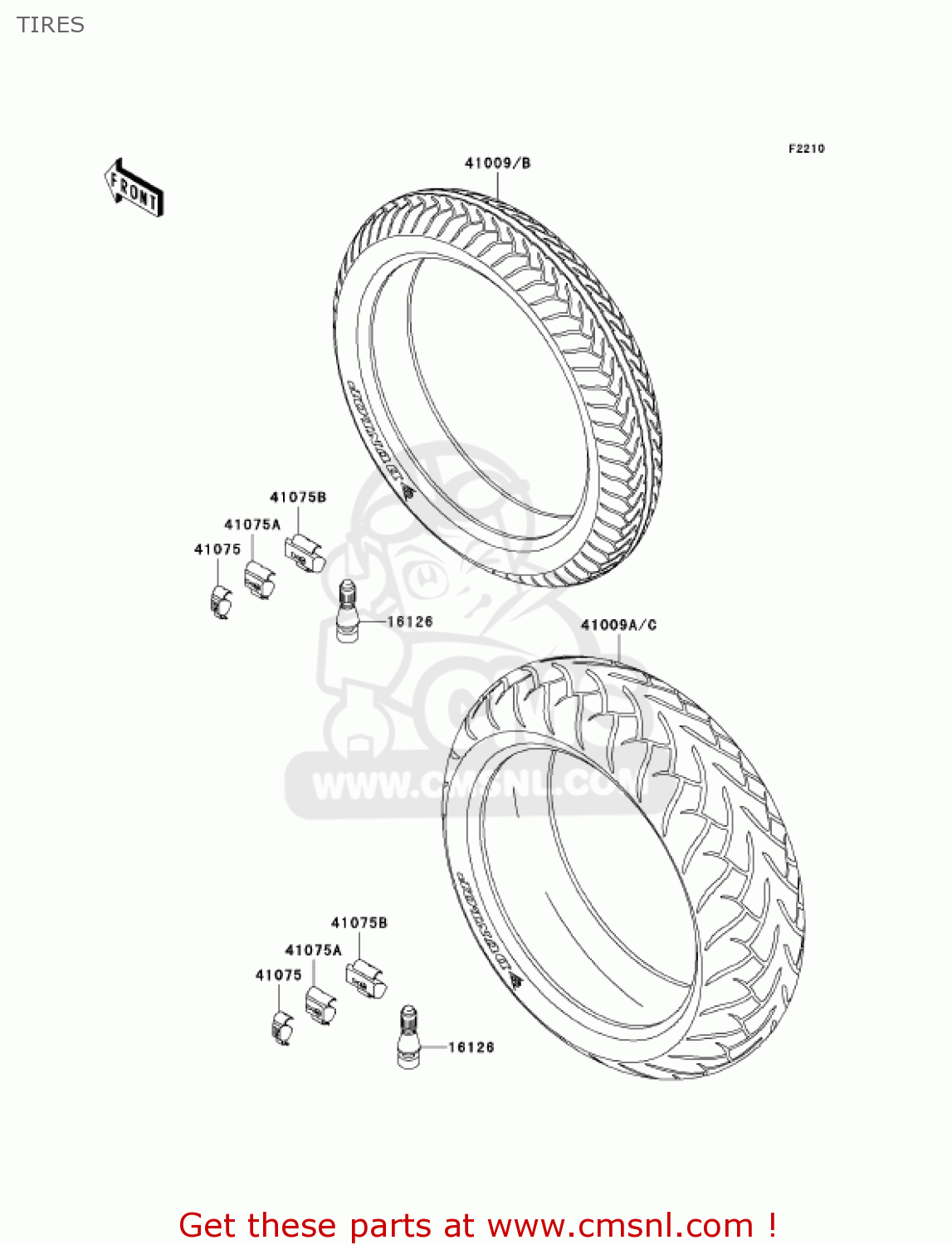 TIRES ZX1200C3 ZZR1200 2004 USA CALIFORNIA CANADA