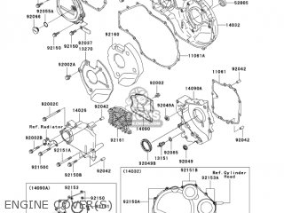 ENGINE COVER(S) - ZX1200C3 ZZR1200 2004 USA CALIFORNIA CANADA