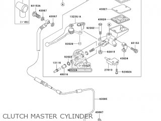 CLUTCH MASTER CYLINDER - ZX1200C3 ZZR1200 2004 USA CALIFORNIA CANADA