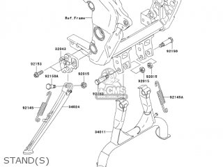 STAND(S) - ZX1200C3 ZZR1200 2004 USA CALIFORNIA CANADA