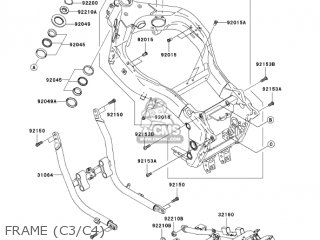 FRAME (C3/C4) - ZX1200C3 ZZR1200 2004 USA CALIFORNIA CANADA