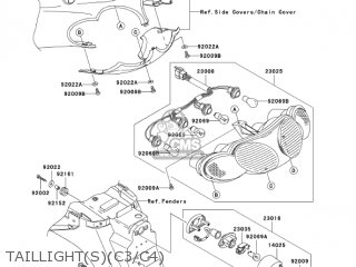 TAILLIGHT(S)(C3/C4) - ZX1200C3 ZZR1200 2004 USA CALIFORNIA CANADA