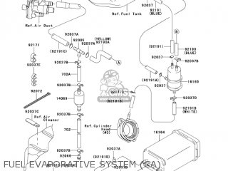 FUEL EVAPORATIVE SYSTEM (CA) - ZX1200C3 ZZR1200 2004 USA CALIFORNIA CANADA