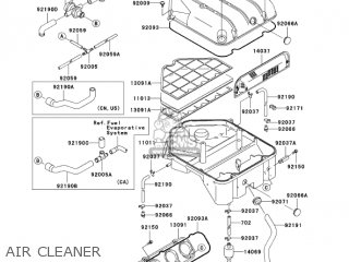AIR CLEANER - ZX1200C3 ZZR1200 2004 USA CALIFORNIA CANADA