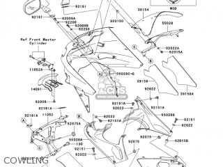COWLING - ZX1200C3 ZZR1200 2004 USA CALIFORNIA CANADA