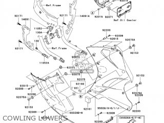 COWLING LOWERS - ZX1200C3 ZZR1200 2004 USA CALIFORNIA CANADA