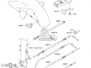 CABLES - ZX1200C3 ZZR1200 2004 USA CALIFORNIA CANADA