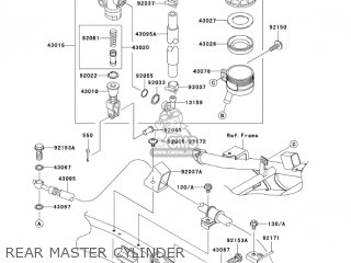 REAR MASTER CYLINDER - ZX1200C3 ZZR1200 2004 USA CALIFORNIA CANADA