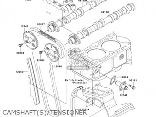 CAMSHAFT(S)/TENSIONER - ZX1200C4 ZZR1200 2005 USA CALIFORNIA CANADA