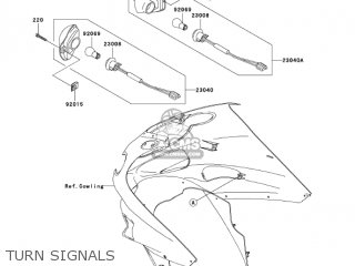 TURN SIGNALS - ZX1200C4 ZZR1200 2005 USA CALIFORNIA CANADA