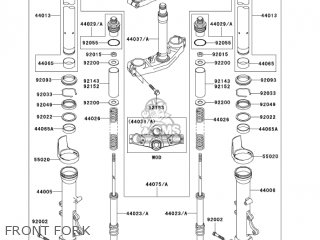 FRONT FORK - ZX1200C4 ZZR1200 2005 USA CALIFORNIA CANADA