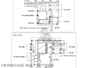 CRANKCASE BOLT PATTERN - ZX1200C4 ZZR1200 2005 USA CALIFORNIA CANADA