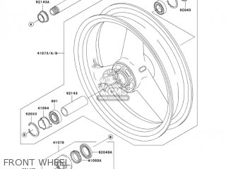FRONT WHEEL - ZX1200C4 ZZR1200 2005 USA CALIFORNIA CANADA