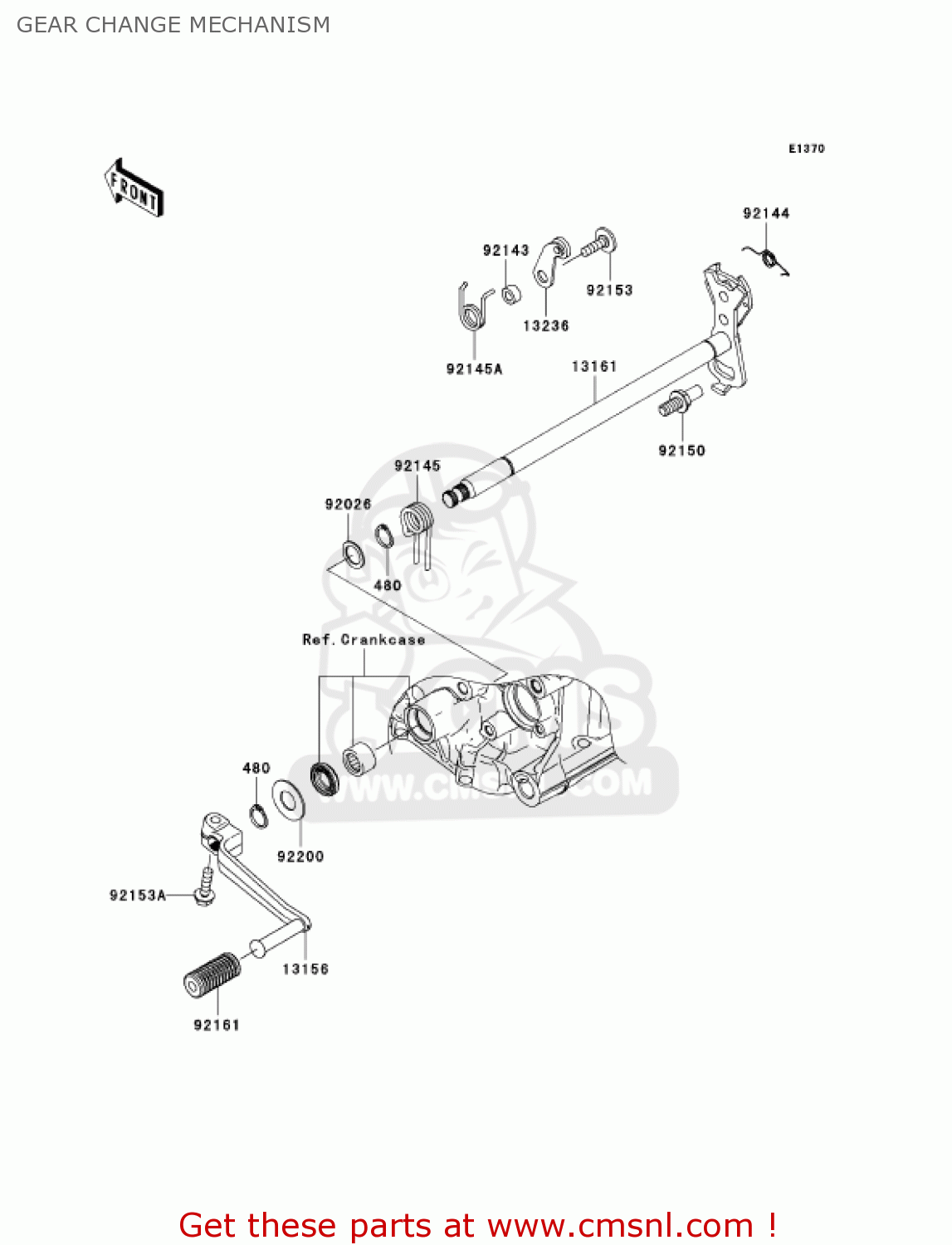 GEAR CHANGE MECHANISM ZX1400A6F NINJA ZX14 2006 USA CALIFORNIA CANADA