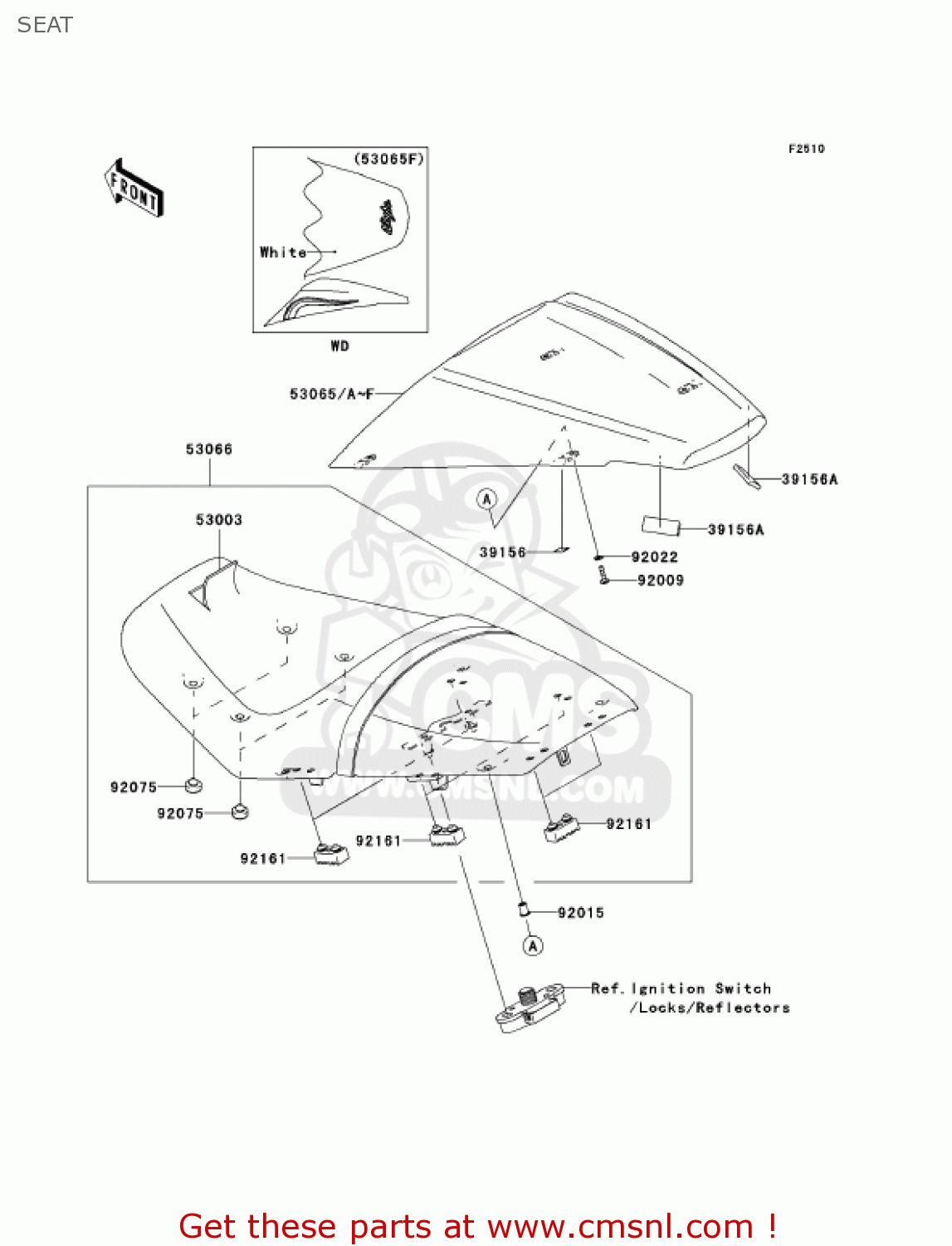 SEAT ZX1400A6F NINJA ZX14 2006 USA CALIFORNIA CANADA