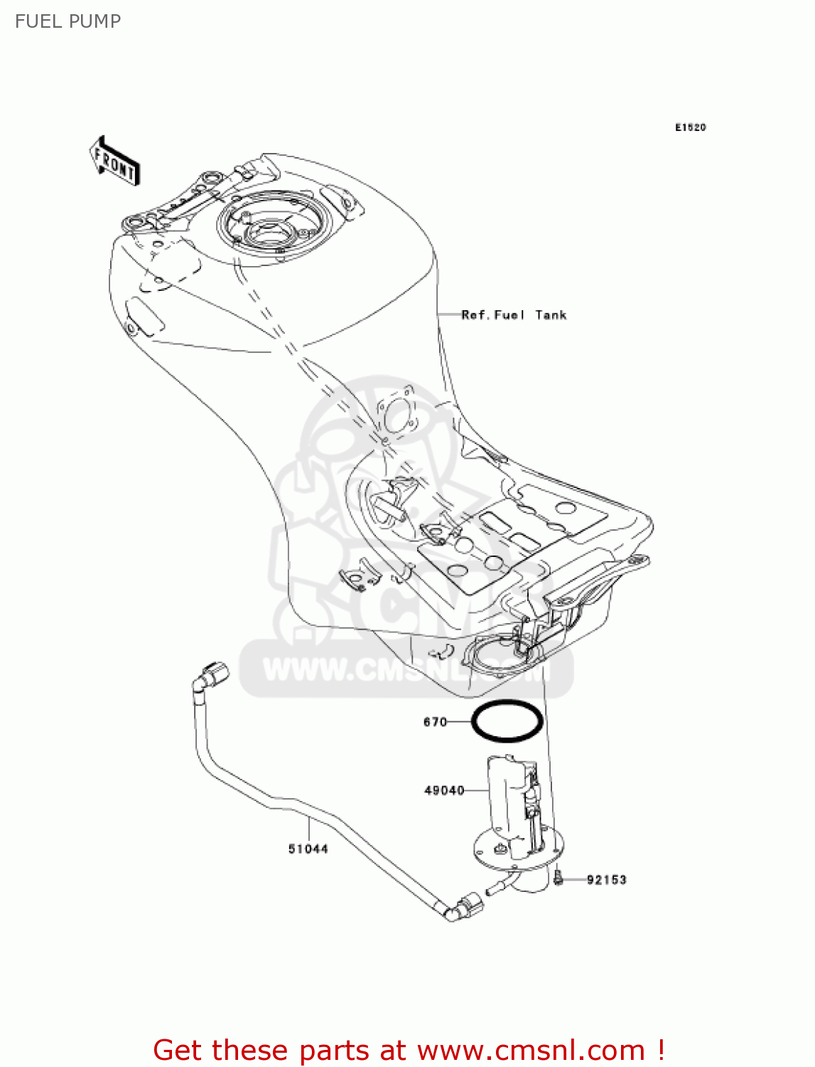 FUEL PUMP ZX1400A6F NINJA ZX14 2006 USA CALIFORNIA CANADA