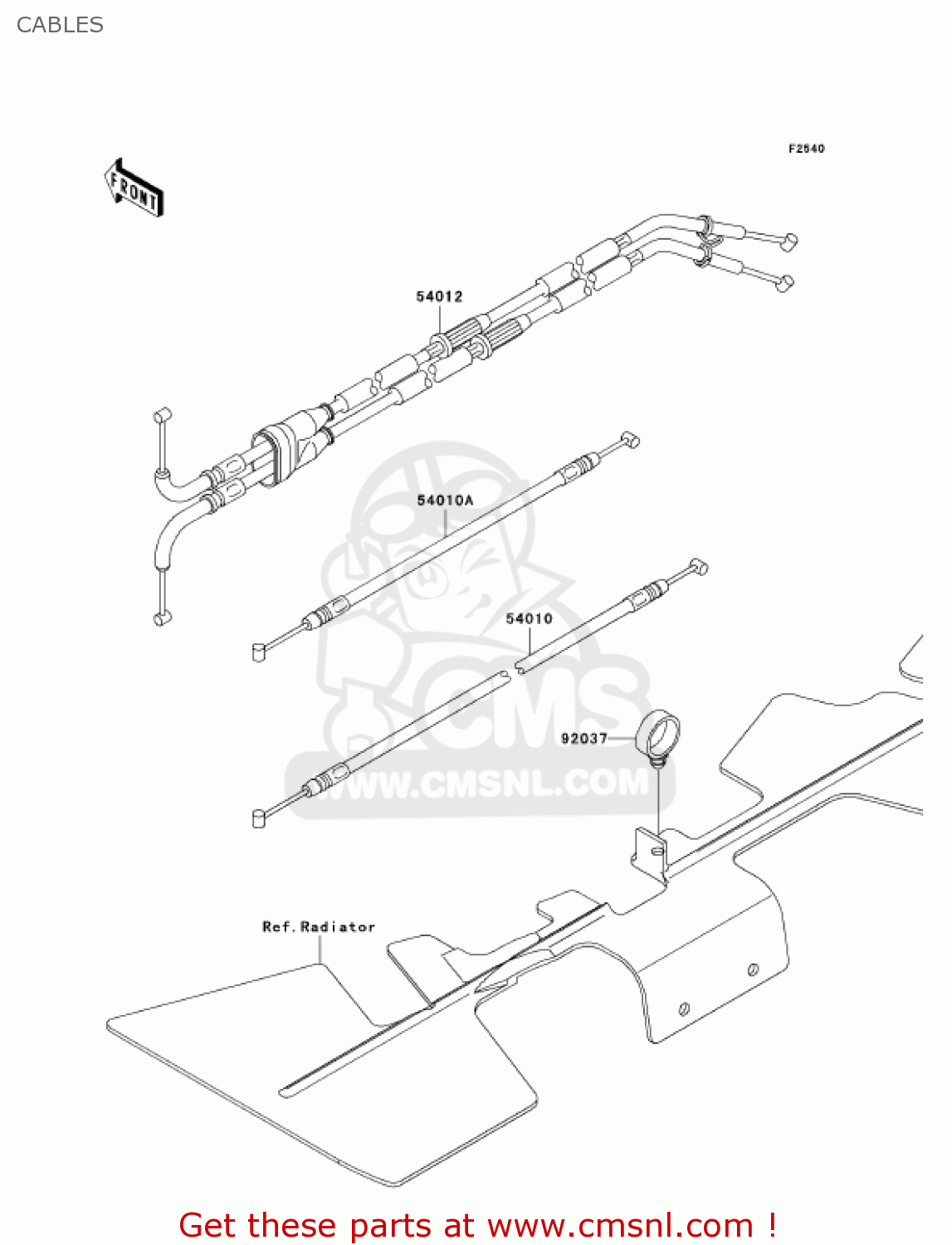 CABLES ZX1400A6F NINJA ZX14 2006 USA CALIFORNIA CANADA
