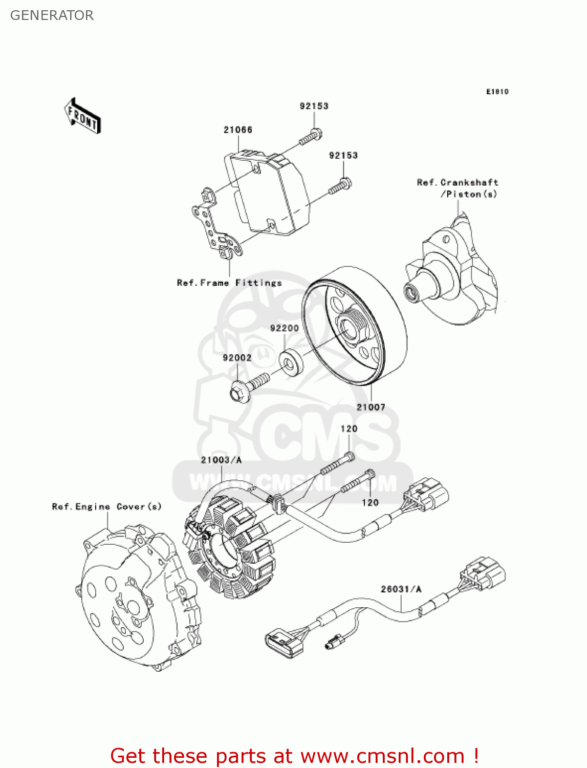 GENERATOR ZX1400A6F NINJA ZX14 2006 USA CALIFORNIA CANADA