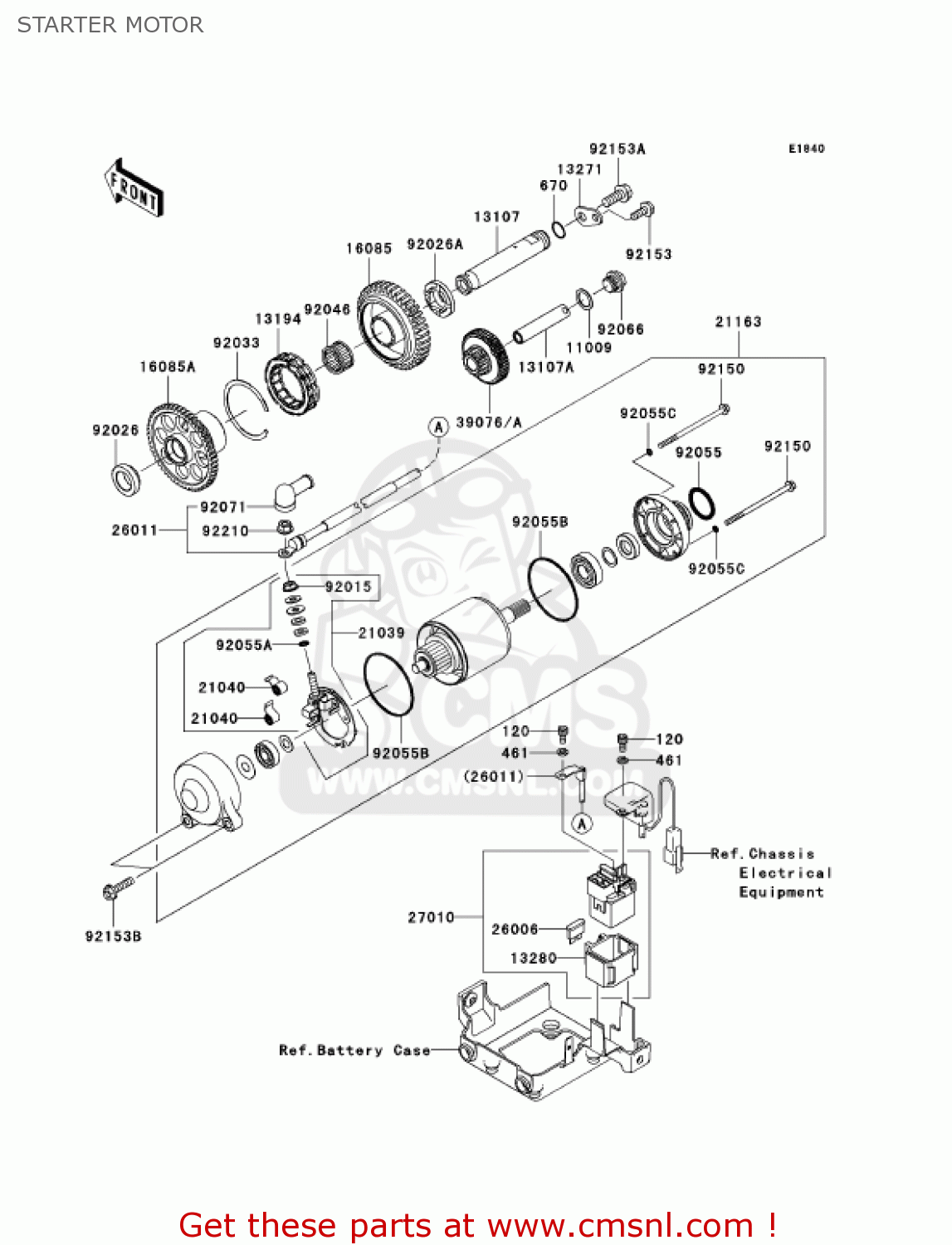 STARTER MOTOR ZX1400A6F NINJA ZX14 2006 USA CALIFORNIA CANADA