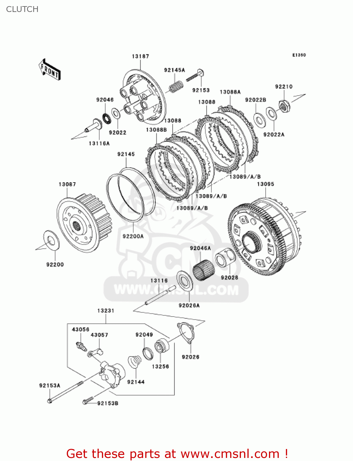 CLUTCH ZX1400A6F NINJA ZX14 2006 USA CALIFORNIA CANADA