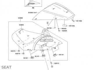 SEAT - ZX1400A6F NINJA ZX14 2006 USA CALIFORNIA CANADA
