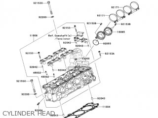 CYLINDER HEAD - ZX1400A6F NINJA ZX14 2006 USA CALIFORNIA CANADA