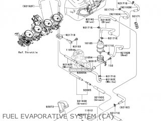 FUEL EVAPORATIVE SYSTEM (CA) - ZX1400A6F NINJA ZX14 2006 USA CALIFORNIA CANADA