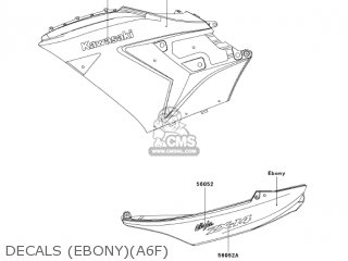 DECALS (EBONY)(A6F) - ZX1400A6F NINJA ZX14 2006 USA CALIFORNIA CANADA