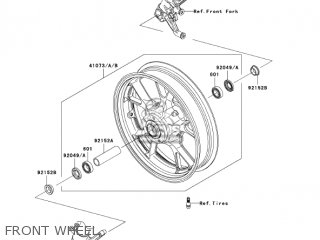 FRONT WHEEL - ZX1400A6F NINJA ZX14 2006 USA CALIFORNIA CANADA