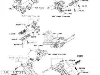 FOOTRESTS - ZX1400A6F NINJA ZX14 2006 USA CALIFORNIA CANADA