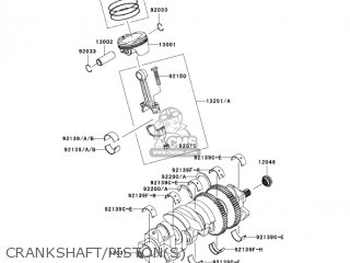 CRANKSHAFT/PISTON(S) - ZX1400A6F NINJA ZX14 2006 USA CALIFORNIA CANADA