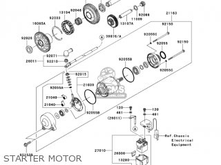 STARTER MOTOR - ZX1400A6F NINJA ZX14 2006 USA CALIFORNIA CANADA