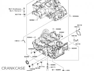 CRANKCASE - ZX1400A6F NINJA ZX14 2006 USA CALIFORNIA CANADA