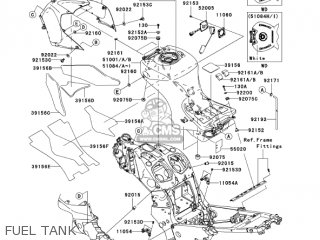 FUEL TANK - ZX1400A6F NINJA ZX14 2006 USA CALIFORNIA CANADA