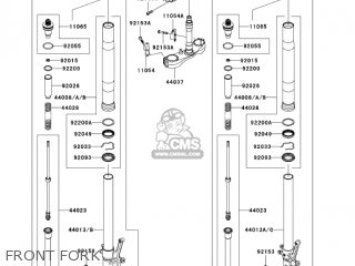 FRONT FORK - ZX1400A6F NINJA ZX14 2006 USA CALIFORNIA CANADA