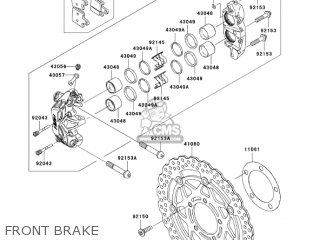FRONT BRAKE - ZX1400A6F NINJA ZX14 2006 USA CALIFORNIA CANADA
