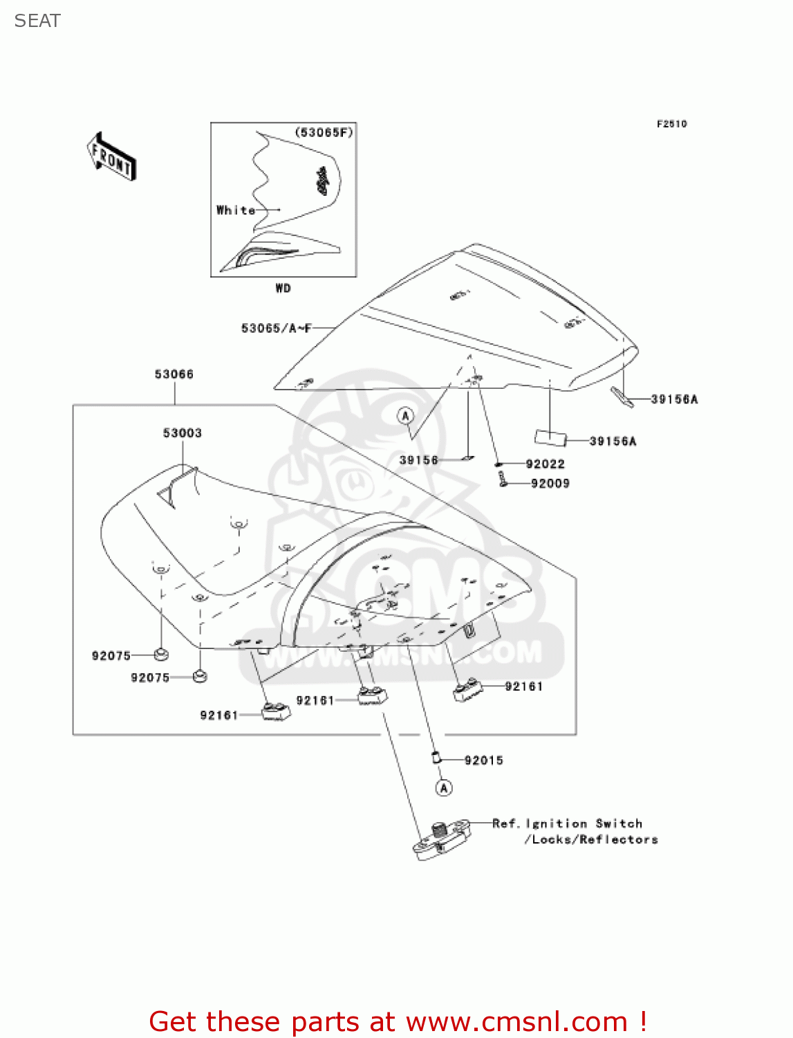 SEAT ZX1400A7F NINJA ZX14 2007 USA CALIFORNIA CANADA