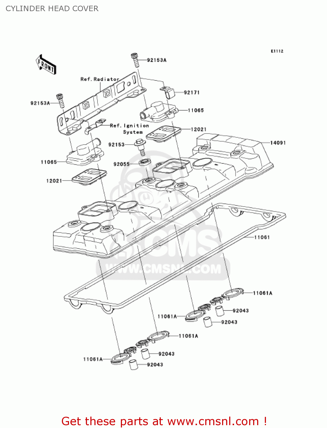 CYLINDER HEAD COVER ZX1400A7F NINJA ZX14 2007 USA CALIFORNIA CANADA