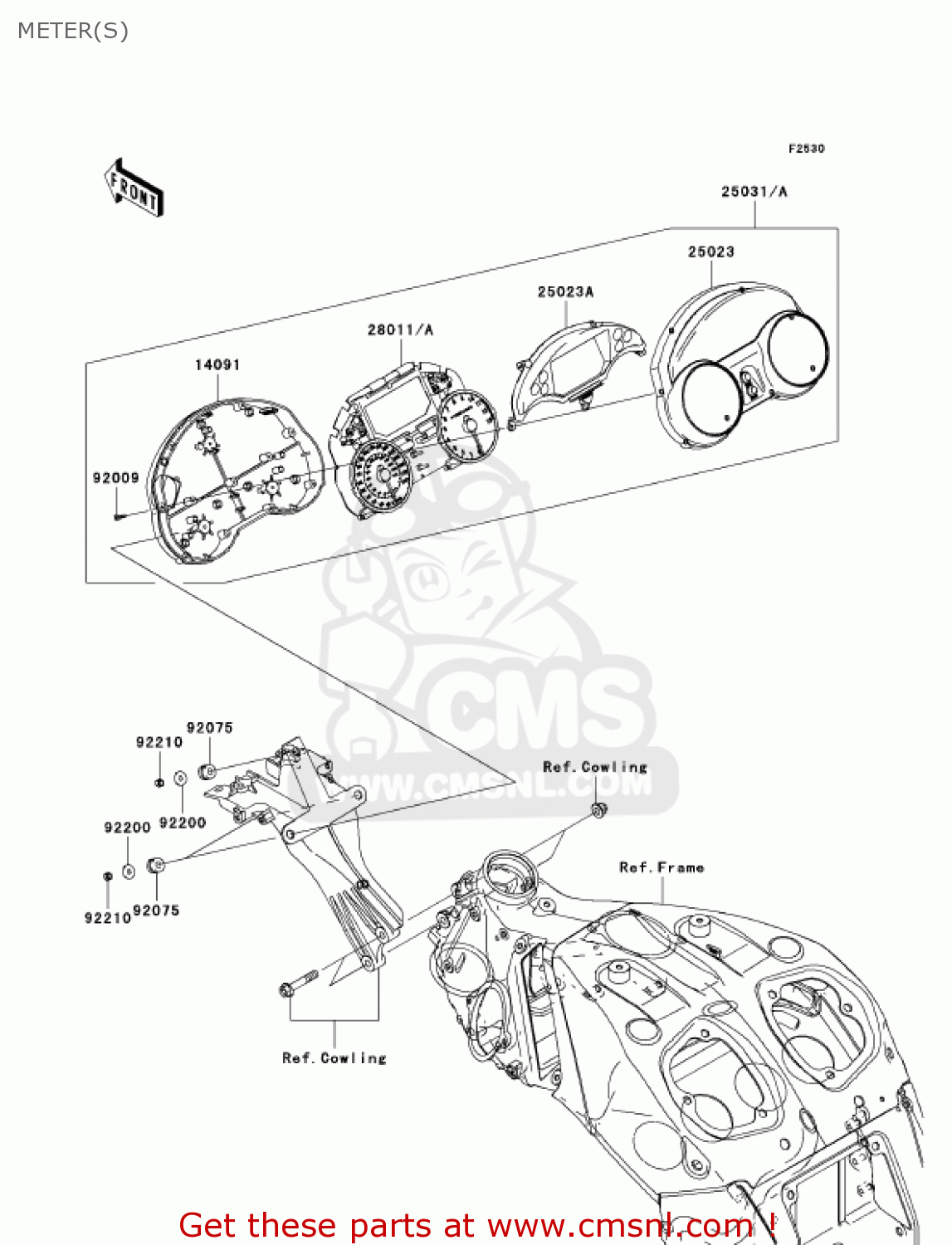 METER(S) ZX1400A7F NINJA ZX14 2007 USA CALIFORNIA CANADA